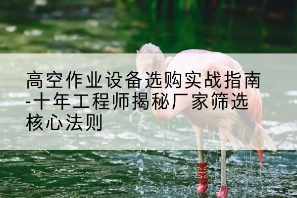 乳山剪叉式升降机厂家-高空作业设备选购实战指南-十年工程师揭秘厂家筛选核心法则