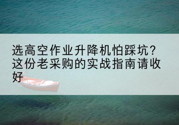 乳山高空作业升降机厂家推荐-选高空作业升降机怕踩坑？这份老采购的实战指南请收好