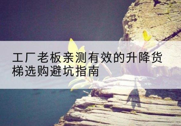 乳山升降货梯怎么选-工厂老板亲测有效的升降货梯选购避坑指南